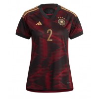Tyskland Antonio Rudiger #2 Udebanetrøje Dame VM 2022 Kortærmet